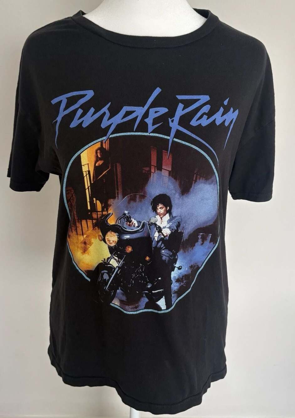 Prince Purple Rain Graphic T Shirt Black The Prince Estate Adult Medium Mediun